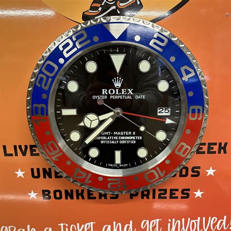 rolex wall clock authentic|rolex pepsi wall clock.